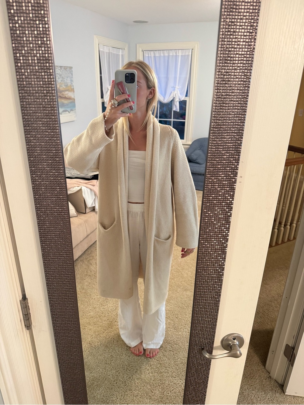 Long Cardigan - cream
